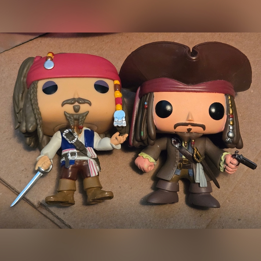 Disney Pirates Of The Caribbean Funko Pop Captain Jack Bundle Of 2